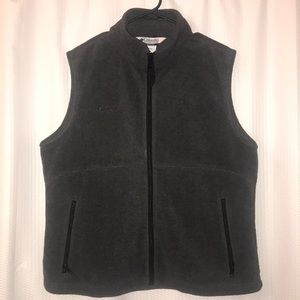 Charcoal grey Columbia fleece vest